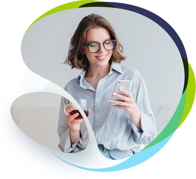Girl with phone spokane seo
